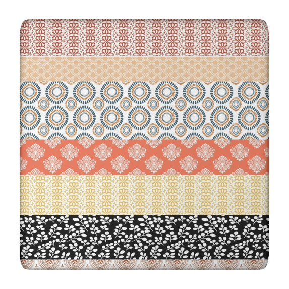 Colorful Bohemian Design Tablecloth with Stretch Fit for Various Table Settings