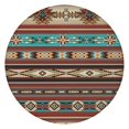 thumbnail image 1 of Colorful Bohemian Floral Table Cover with Elastic Border - Vibrant Round Tablecloth for Dining Patio - Fits 52-56 Inch, 1 of 7