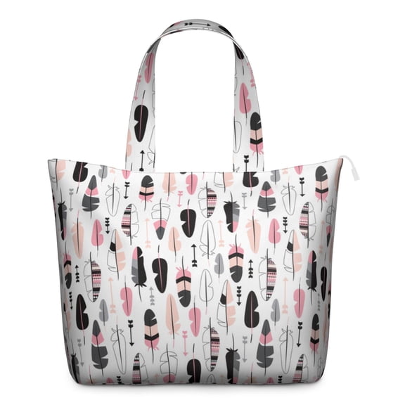 Colorful Bohemian Style Weekender Bag, Zippered Travel Tote with Interior Organization & Lightweight Design, Boho Chic for Moms