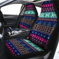 thumbnail image 1 of Colorful Boho Aztec Streaks Car Seat Covers Pack of 2 Universal Front Seat Protective Cover, 1 of 4