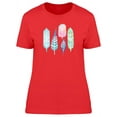 thumbnail image 1 of Colorful Boho Feathers T-Shirt Women -Image by Shutterstock, Female XX-Large, 1 of 2