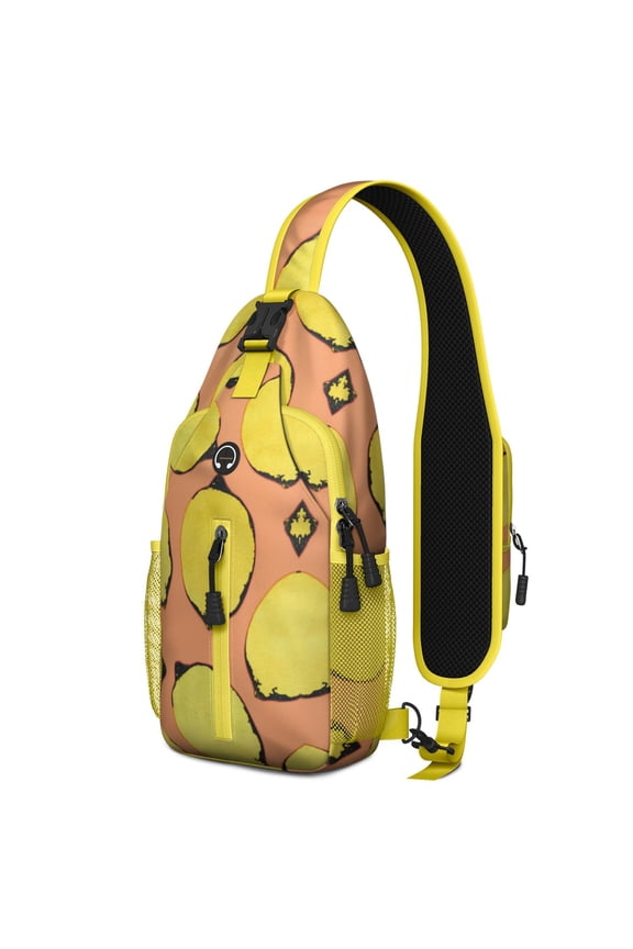 Colorful Boho Floral Sling Backpack – Durable Water-Resistant Crossbody Backpack with Tropical Flowers, Palm Leaf, and Monstera Designs for Outdoor Use