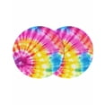 thumbnail image 1 of Colorful Boho Round Placemats Set of 2 for Dinning Tables,Heat-proof Braided Table Mats 15 Inch,Pink Yellow Blue Green Tie Dye Abstract Art Washable Place Mat for Kitchen Restaurant Party Table Decor, 1 of 9