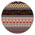 thumbnail image 1 of Colorful Boho Style Floral Print Tablecloth - Elastic Hem Round Table Cover for Patio Party Decor - Fits 52-56 Inch Tables, 1 of 7