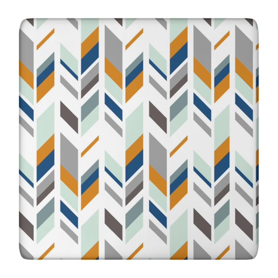 Colorful Boho Style Square Table Cover 36x36 Inch, Stretch Elastic Hem Fits Most Card Tables, Wrinkle Resistant Fabric for Kitchen Use