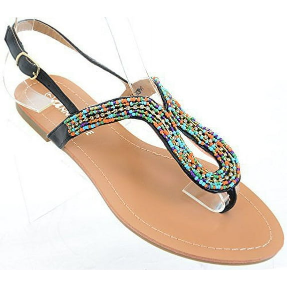 Colorful Boho Summer Thong Slip On Flip-flop Flat Sandals