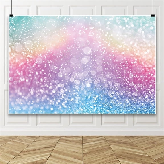 Colorful Bokeh Backdrop Sparkle Polka Dots Glittering Dreamy Bokeh Photography Background for Wedding Bridal Shower Birthday Party Banner Decorations Photo Shoot Props