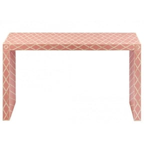 Colorful Bone Inlay Console Table – Handcrafted Multicolor Stripes | Stylish Modern Entryway Furniture
