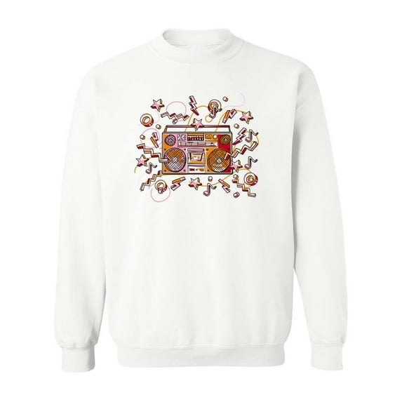 Colorful Boombox Design. Sweatshirt Men -Image by Shutterstock, Male x-Large