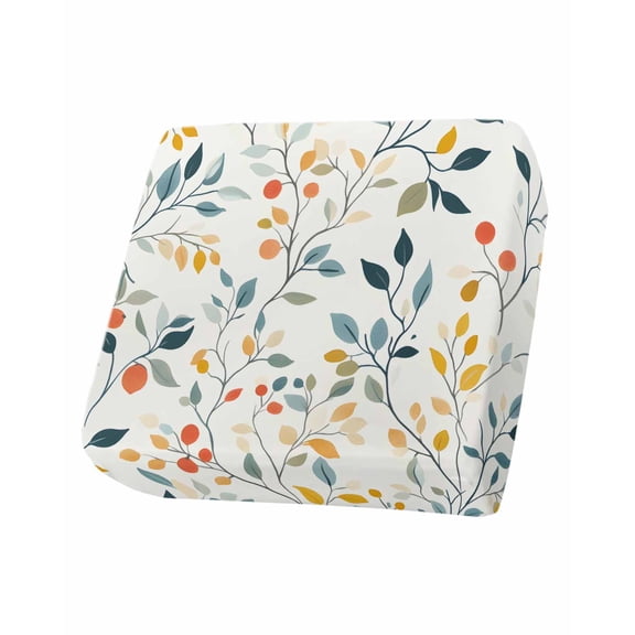 Colorful Botanical Spring Sofa Couch Cushion Covers Washable, Removable Stretchable Sectional Couch Covers, Farmhouse Summer Leaves Slipcovers for L & T Shape Sofa Furniture Protector S Size 1 pc