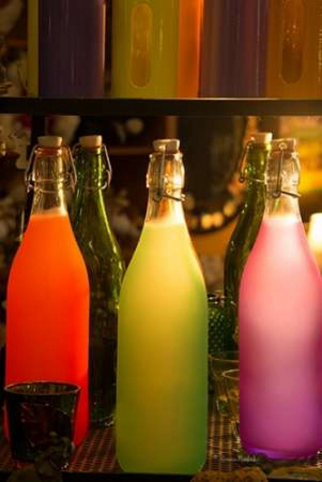 Colorful Bottles Canvas Art - Ramona Murdock (20 x 28)