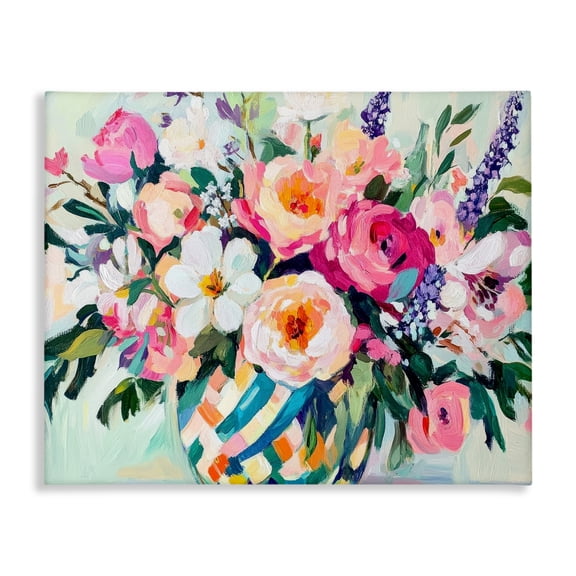 Stupell Industries Colorful Bouquet in Spring Vase Canvas Wall Art, design by Petal Prints Design
