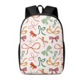 Colorful Bow Knots Backpack for School, 17 Inches Bookbag School