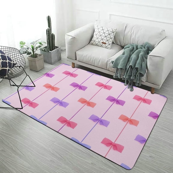 Colorful Bow Pattern Home Decor Living Room Carpet Non-slip Hotel Lobby Floor Mat Kitchen Bedroom Entrance Doormat Mats