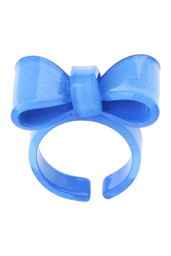 Colorful Bow Rings Resin Rings Acrylic Rings Stacking Rings Aesthetic Bowknot Rings