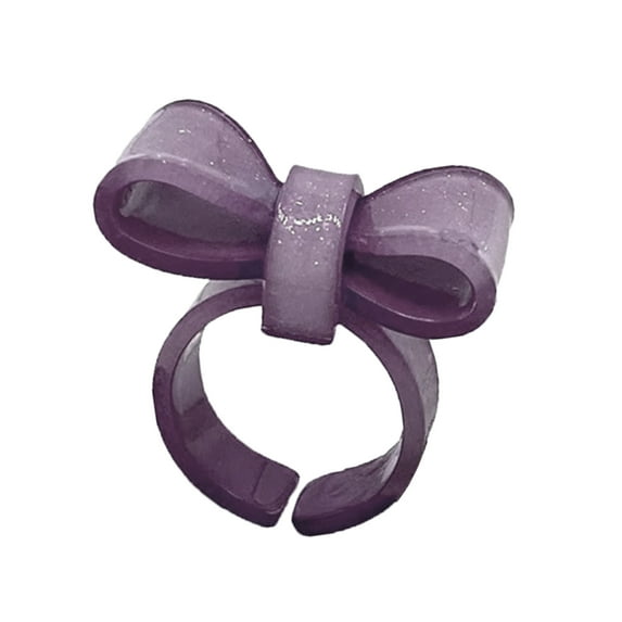 Colorful Bow Rings Resin Rings Cute Acrylic Rings Stacking Rings Aesthetic Bowknot Finger Rings Plastic Rings