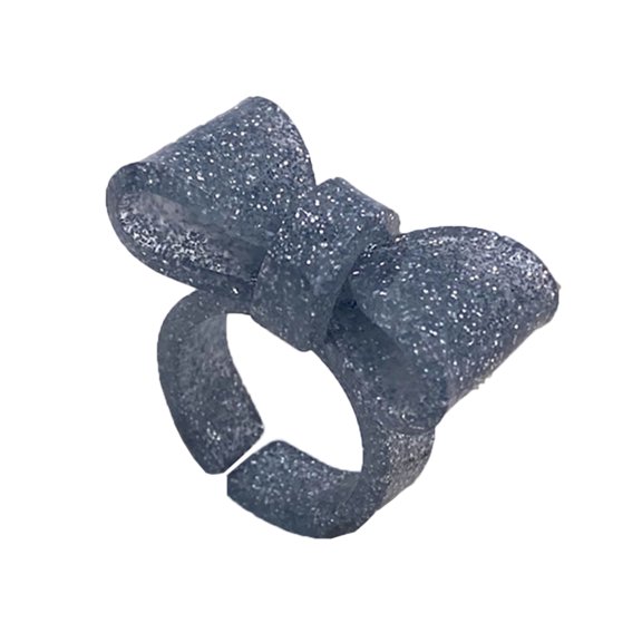Colorful Bow Rings Resin Rings Cute Acrylic Rings Stacking Rings Aesthetic Bowknot Finger Rings Plastic Rings