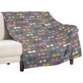Colorful Bows Gray Red Yellow Blue Blanket, Gift Throw Blanket for Sofa
