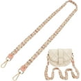 thumbnail image 1 of Colorful Bag Strap 48.6 Inch Crossbody Bag Shoulder Strap with Imitation Pearls Thin Purse Strap Handbag Decoration Straps Charm for Wallet Clutch Handmade Crochet Bag Pink, 1 of 7