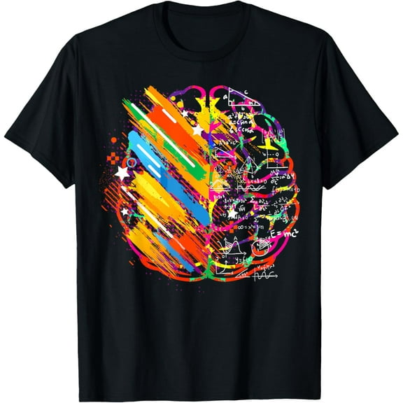 Colorful Brain Art Teacher Artist Painter Student T-Shirt