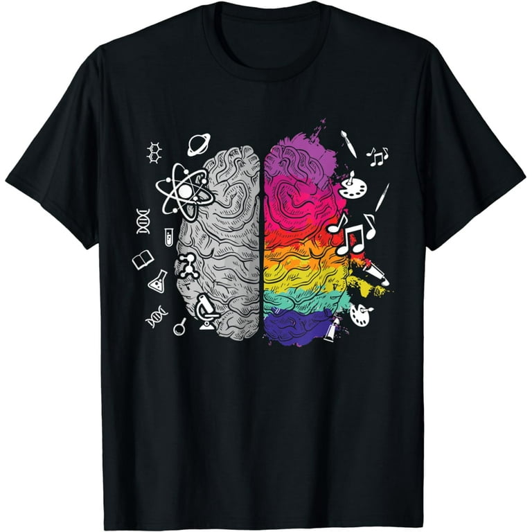 Colorful Brain Science And Art T-Shirt Colorful Brain Science And Art T-Shirt