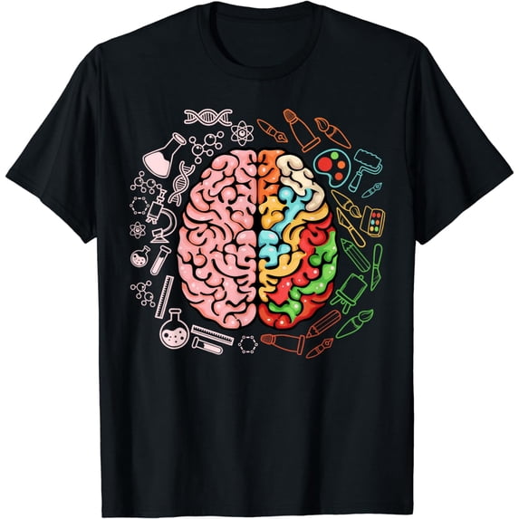 Colorful Brain Science Art Neuroscience Neurologist Design T-Shirt