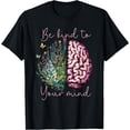 thumbnail image 1 of Colorful Brain and Flower Design T-Shirt - Promote Mental Health Awareness and Kindness, 1 of 5