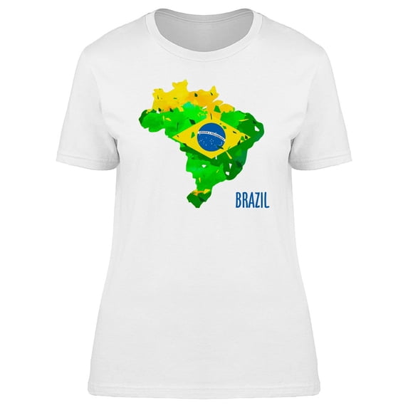 Colorful Brazillian Map T-Shirt Men -Image by Shutterstock, Male Medium