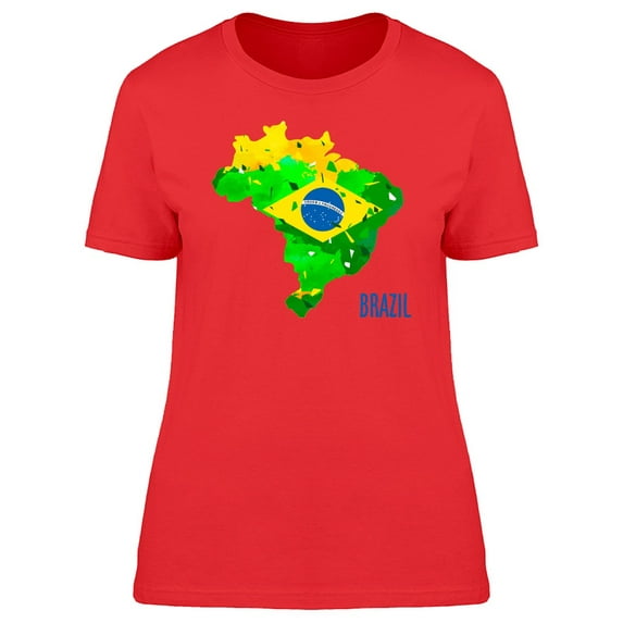 Colorful Brazillian Map T-Shirt Men -Image by Shutterstock, Male Medium