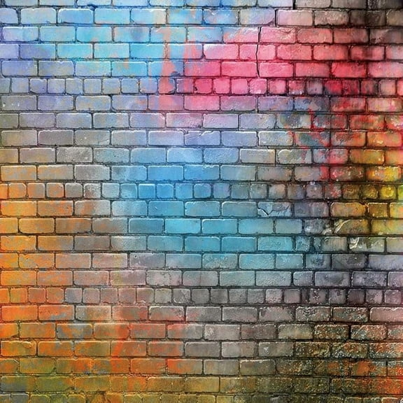 Colorful Brick Wall Photo Backdrop Colorful Graffiti Brick Wall Backdrop Urban Street Art Background for Photography Hip Hop Party Graffiti Theme Event Studio Wall Decor Backdrop