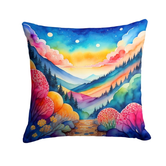Colorful Brunia Fabric Decorative Pillow 14 in x 14 in