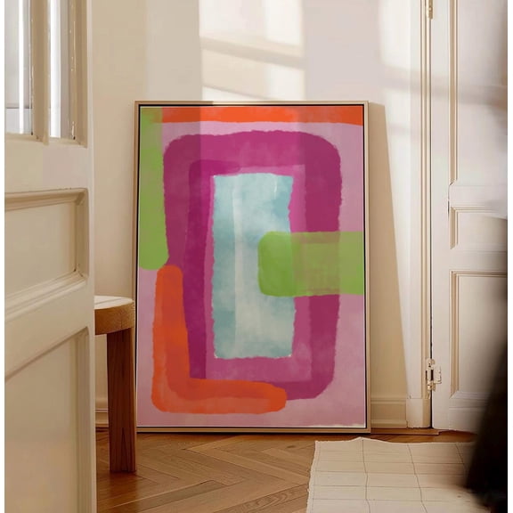Colorful Brush Abstract Poster, Unframed Paper Poster 8x10in