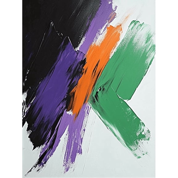 Colorful Brush Strokes Abstract Decoration Painting/Canvas Art， Perfect for Living Room， Bedroom， Office， Dining Room， Hallway， Study， Hotel Lobby， Apartment， Gallery Decor.