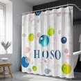 Colorful Bubble Design Cotton Shower Curtain with HOSO Print High