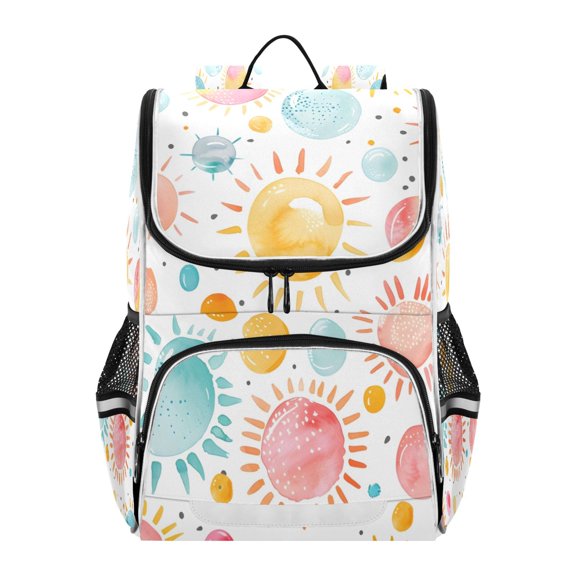Colorful Bubbles Sun Watercolor Backpack Purse Daypack Book Bag Fashion Accessories Unisex 15L for Commute Travel School