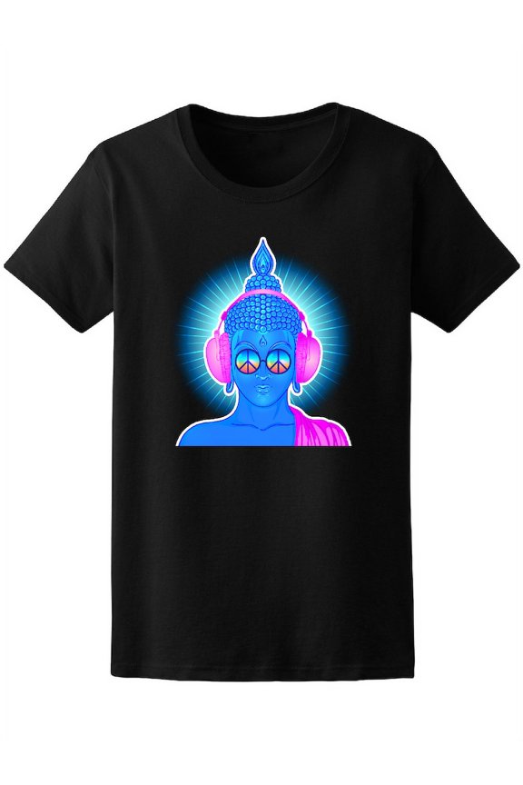 Colorful Buddha In Rainbow Glasses T-Shirt - Image by Shutterstock, Female XX-Large