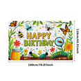 thumbnail image 1 of Colorful Bug Themed Happy Birthday Banner Background Backdrop Party Supplies for Photography Props Kids Birthday Party Decorations Outdoor Celebrations Indoor Decor Events, 1 of 8