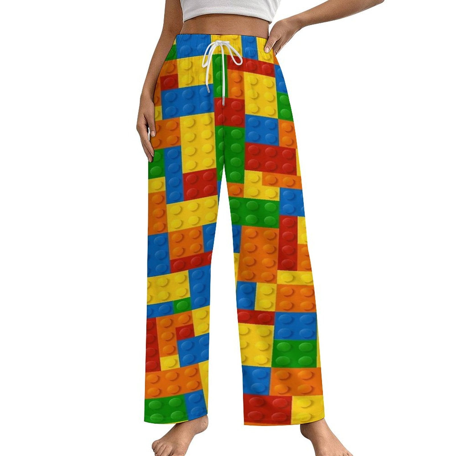Colorful Building Bricks Small Plastic Blocks Women's Pajamas Pajama ...