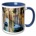thumbnail image 1 of 3drose, Colorful Buildings and Poles Reflection, Venice, Italy, 15oz Two-tone Blue Mug, 1 of 6