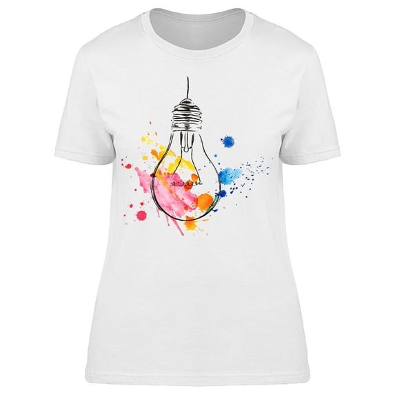 Colorful Bulb T-Shirt Women -Image by Shutterstock, Female Small