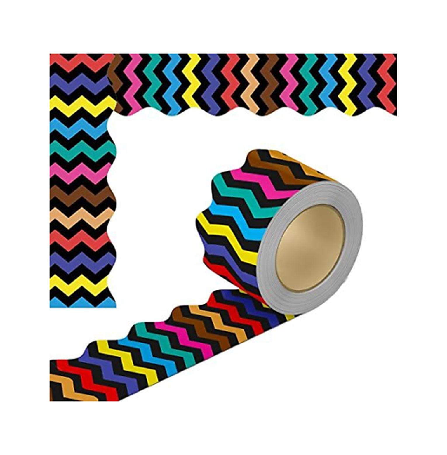 Colorful Bulletin Board Borders for Classroom 65Ft, BacktoSchool Wavy Line