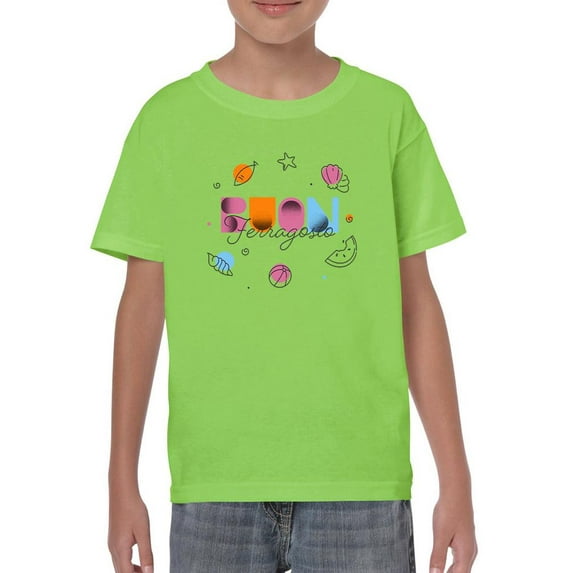 Colorful Buon Ferragosto T-Shirt Juniors -Image by Shutterstock, x-Small