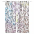 thumbnail image 1 of Colorful Butterflies Blackout Curtains for Bedroom Living Room Darkening Curtains 96 Inches Long Spring Modern Abstract Gradient Animals Window Curtain 2 Panels Set Window Treatment Drapes 52"x96", 1 of 9