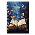 thumbnail image 1 of Colorful Butterflies Fly on Book Notebooks 1-subject Journal 60 Sheets A5 College Ruled Paper Detachable Ring 8.3"x5.7", 1 of 8