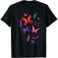 thumbnail image 1 of Colorful Butterflies Flying Life Of Caterpillar To T-Shirt, 1 of 4