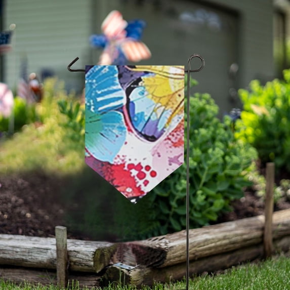 Colorful Butterflies Garden Flag 18" x 12.5" Double Sided Yard Lawn Outdoor Decor Small Yard Flags