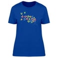 thumbnail image 1 of Colorful Butterflies Nature Lady T-Shirt Women -Image by Shutterstock, Female Medium, 1 of 2