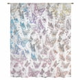 thumbnail image 1 of Colorful Butterflies Sheer Curtains 96" Long, Spring Modern Abstract Gradient Animals Light Filering Curtains, Privacy Drapes Simi Floor to Veiling Curtain for Living Room Large Window Treatment, 1 of 9