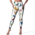 thumbnail image 1 of Colorful Butterflies with Polka Dots Yoga Pants Running Leggings Push Up Quick-Dry Sports Tights Vintage Yoga Legging Gift, 1 of 6