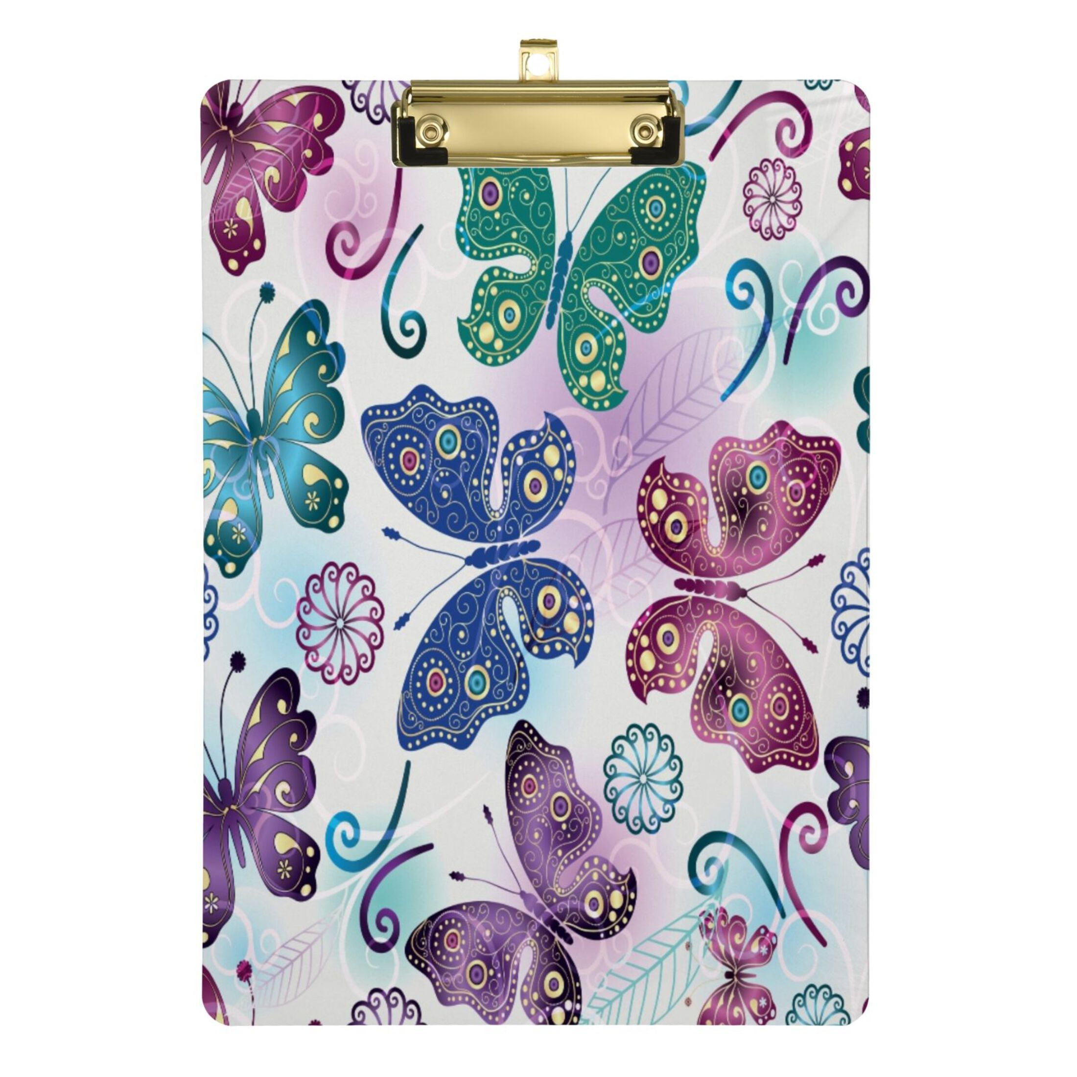 Colorful Butterfly Acrylic Clipboards A4 Standard Letter Size Clipboard